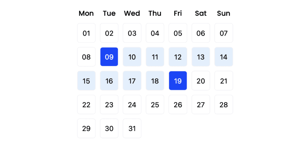 Selecting a Date Range in CSS - Small Articles